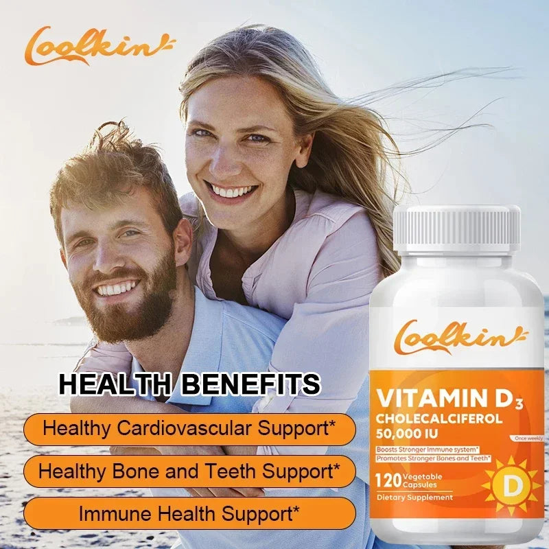 Vitamin D3 Supplement - Cell Growth, Bone Regeneration, Immune Support, Strong Bones and Nervous System Health