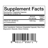Vitamin D3 Supplement - Cell Growth, Bone Regeneration, Immune Support, Strong Bones and Nervous System Health